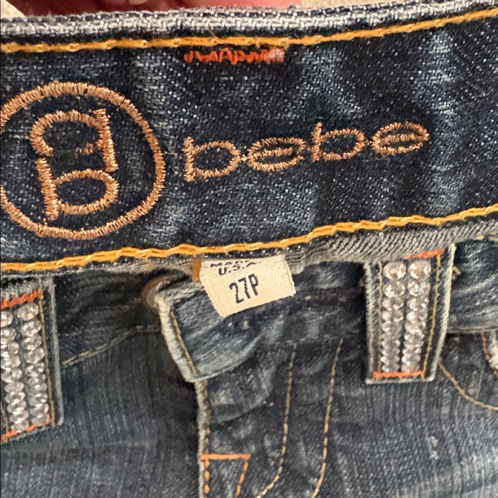 BEBE RHINESTONE JEANS - Picture 4 of 8